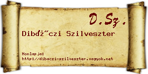 Dibáczi Szilveszter névjegykártya