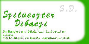 szilveszter dibaczi business card
